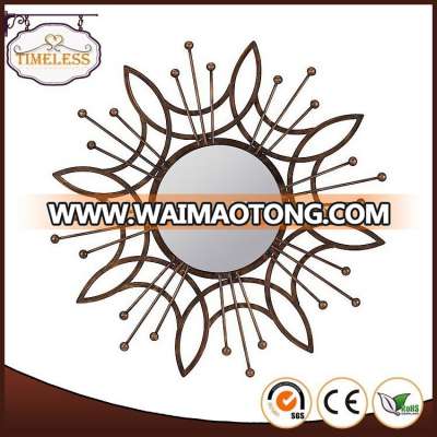 2015 New design wrought iron decorative wall mirror