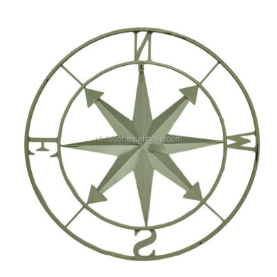 Factory Directly Metal Indoor And Outdoor Compass Rose Wall Hanging Decoration