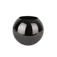 Contemporary black metal decoration flower vase bowl