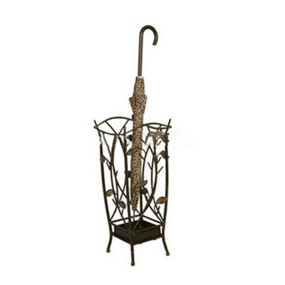 New design umbrella stand with wrought iron coat rack