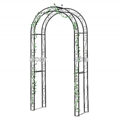 New design black color metal garden arch