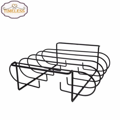 Factory Directly Non-Stick Rib Rack Coated Steel Roasting Rack for Grilling and Barbecuing