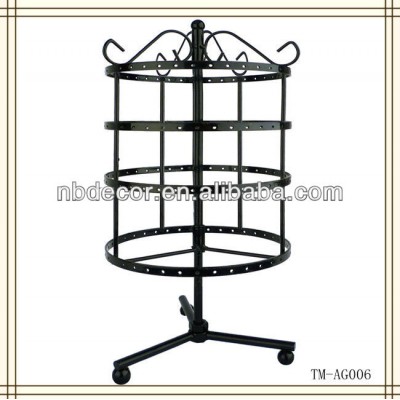 4 Tiers Rotating Table Top 92 pairs Earring Holder jewelry Organizer