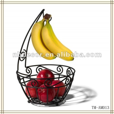 Black Scroll Fruit Basket