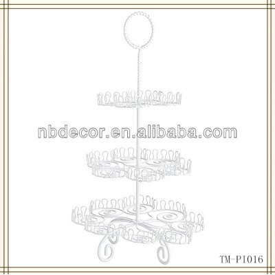 New design metal wire 3-tier cupcake stand