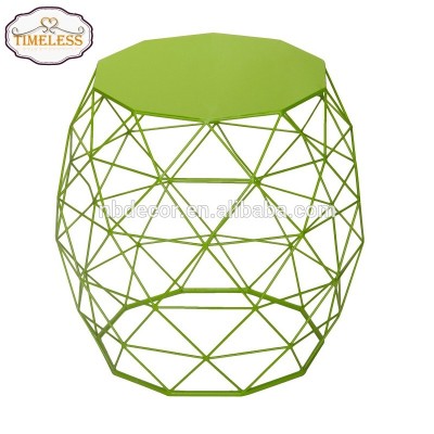 Hot Sale Decorative Wire Round Iron Metal Stool Side Table Coffee Table Sofa Table