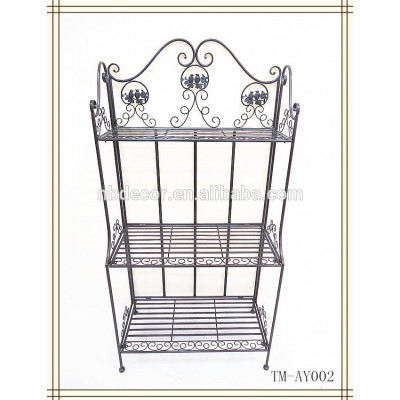 2014 New design wrought iron bathroom shelf