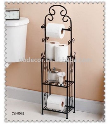 Hot sale wrought iron toilet paper stand