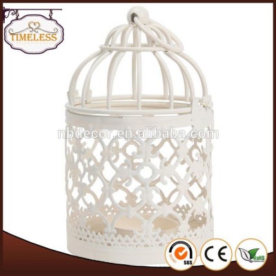 Fully stocked factory supply white metal lanterns for wedding decoration