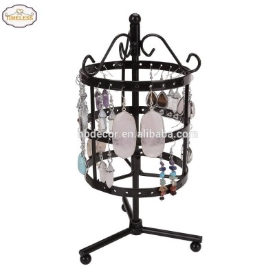 Factory Directly Metal Earring Organizer Display Stand Rotating Earring Holder