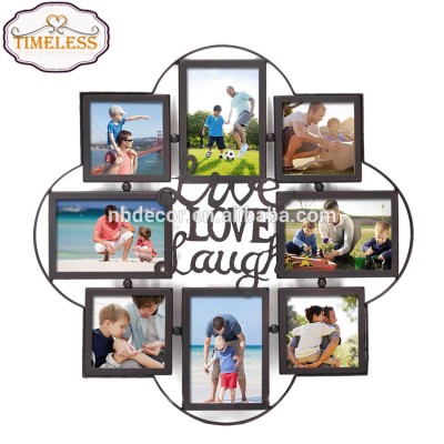 Factory Directly Decorative Iron Metal Wall Hanging Collage Picture Photo Frame