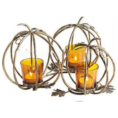 Pumpkin Design Metal Centerpiece